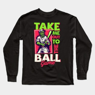 Baseball Halloween Shirt | Take Me Out Ball Game Long Sleeve T-Shirt